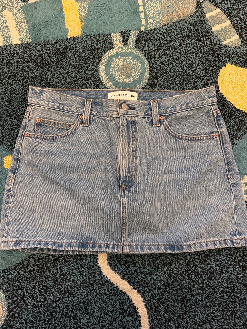 Aritzia Denim Forum Classic Light Blue Denim Mini Skirt